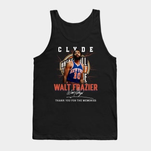 Walt Frazier The Clyde Basketball Legend Signature Vintage Retro 80s 90s Bootleg Rap Style Tank Top